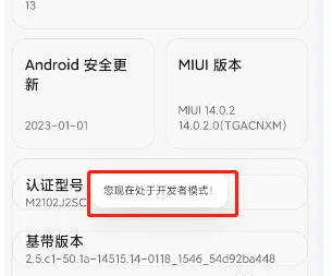 miui14开发者选项在哪里